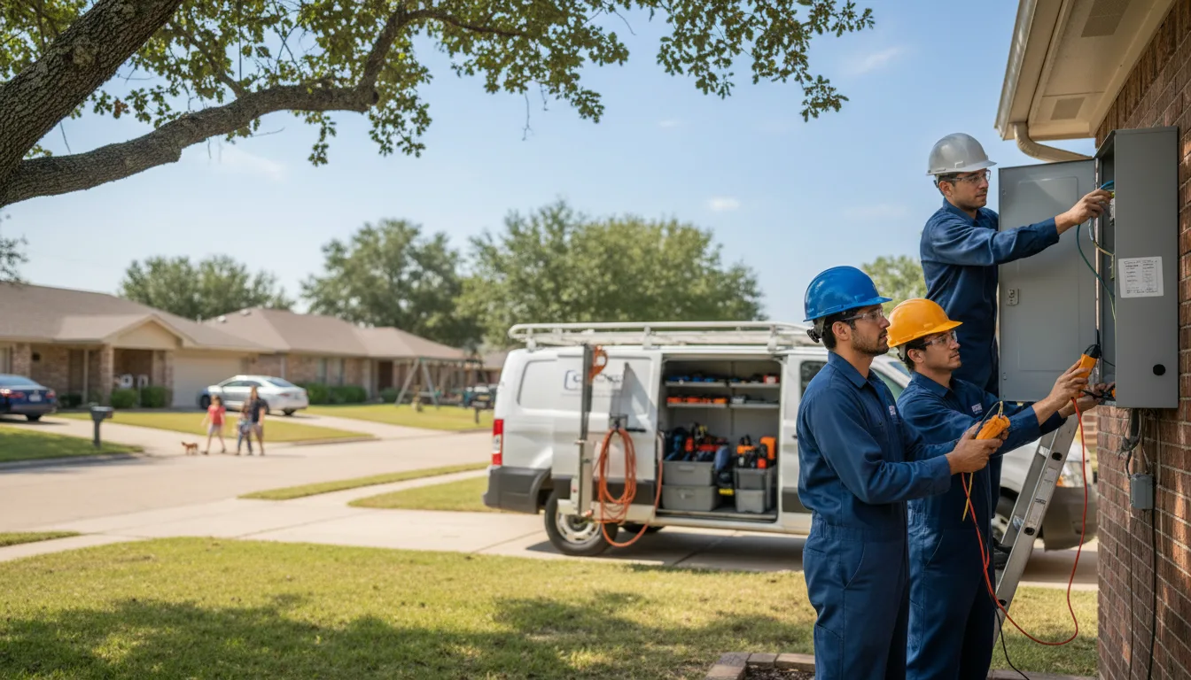 Certified electrician providing emergency electrical services in Hardesty, OK
